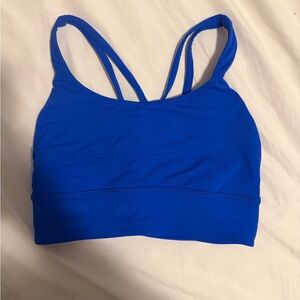 Blue Lululemon Longline Energy Bra